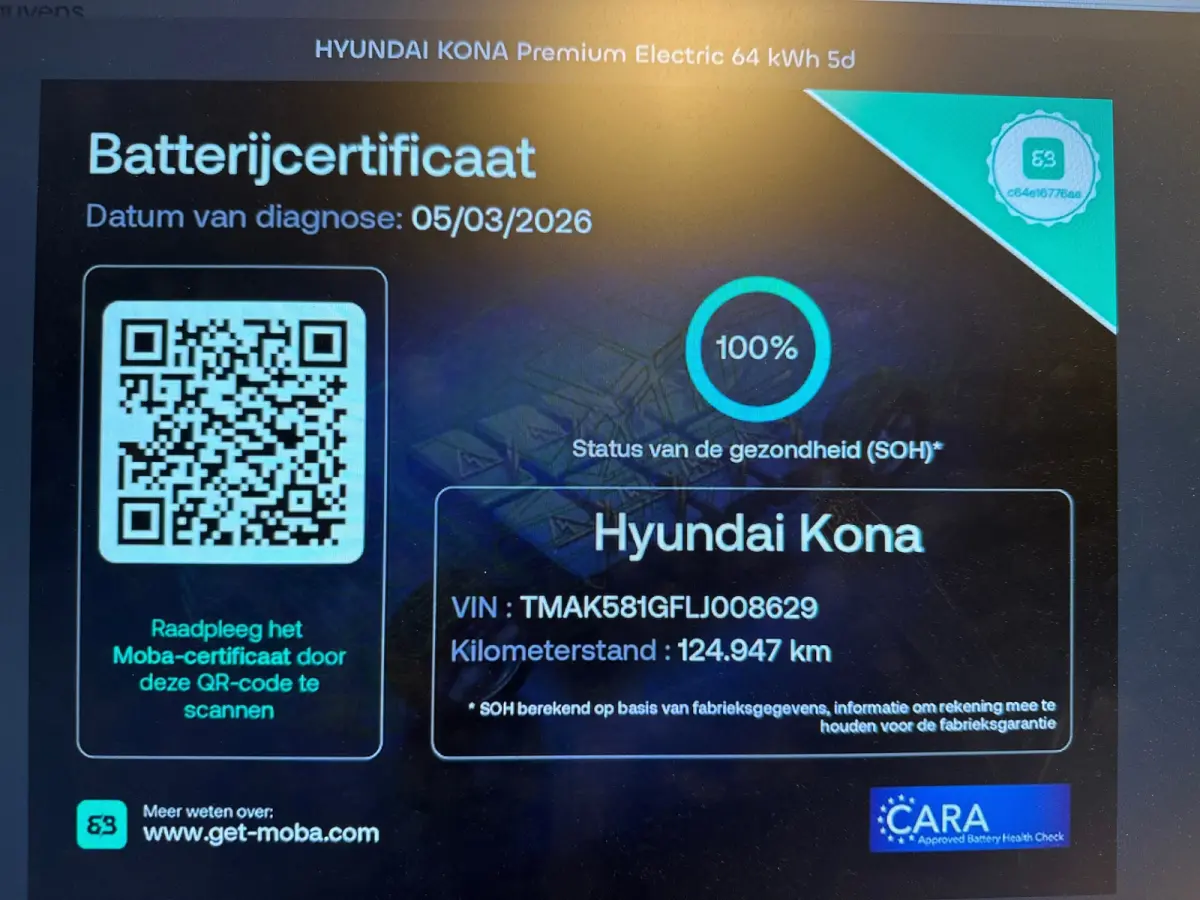 EV Premium 64 kWh FASE 3 SOH 100% WARMTEPOMP