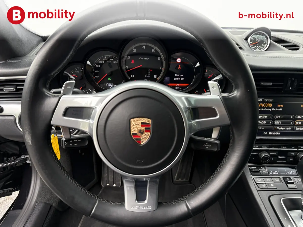 991 3.8 Turbo 521PK *Porsche Approved Sport Chrono Pakket Plus Schuif/Kanteldak | Cruise Control | Stoelventilatie/verwarming | Achteruitrijcamera | Adaptieve M-Sport onderstel