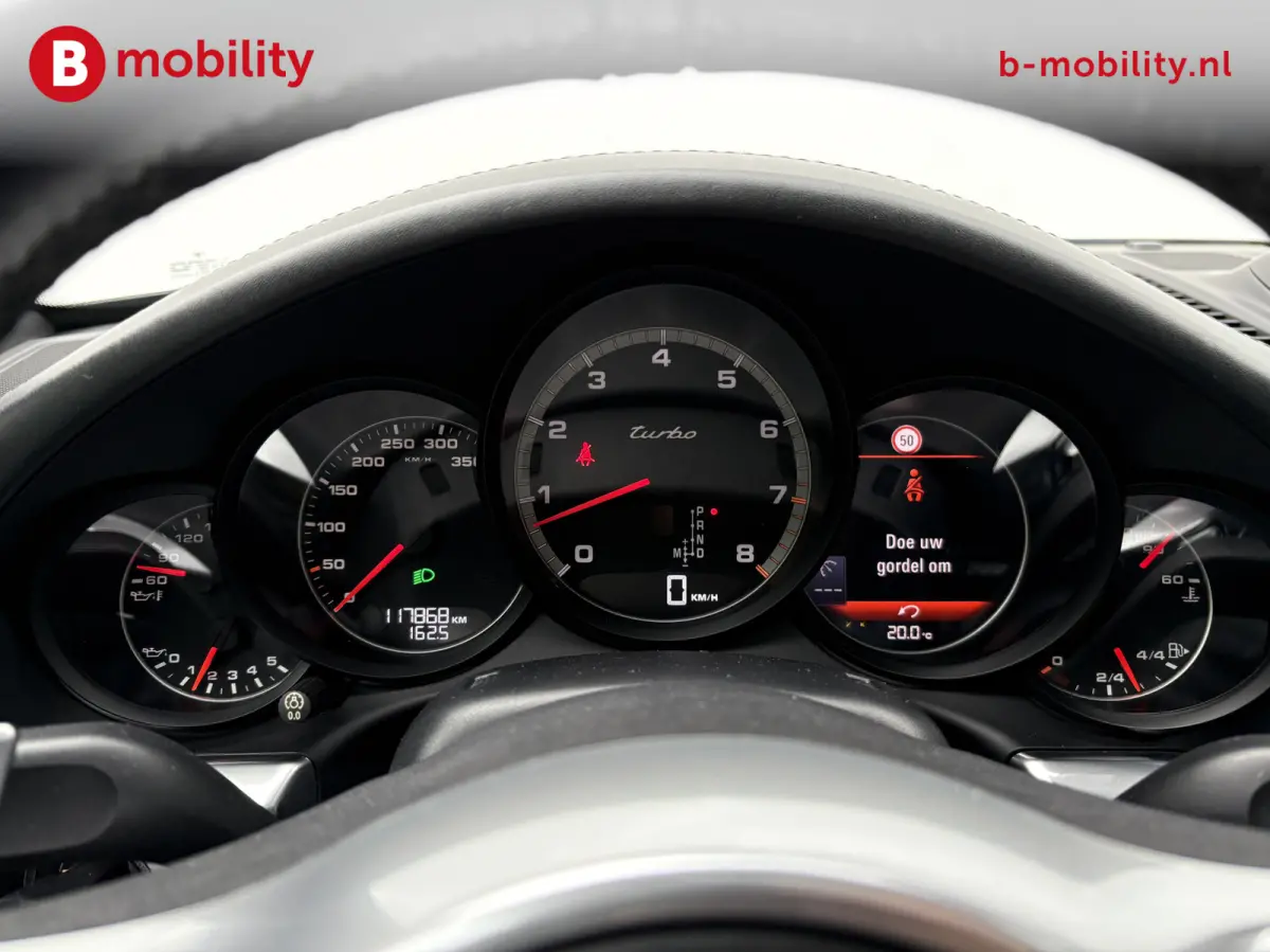 991 3.8 Turbo 521PK *Porsche Approved Sport Chrono Pakket Plus Schuif/Kanteldak | Cruise Control | Stoelventilatie/verwarming | Achteruitrijcamera | Adaptieve M-Sport onderstel
