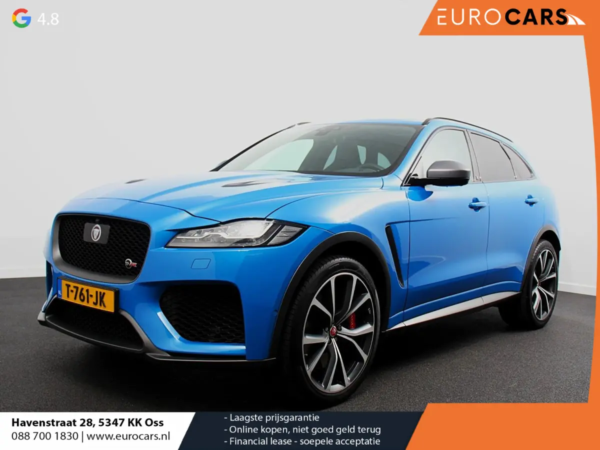 5.0 V8 AWD SVR 551 pk Panorama dak Meridian sound Premium Pack Light Pack ACC Leder ADS 360 Camera Cruise control Parkeersensoren Elektrische kofferklep
