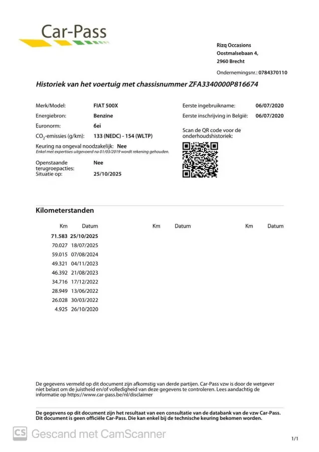 1.0 Benzine | Lage km's| Camera | Xenon | Navigatie