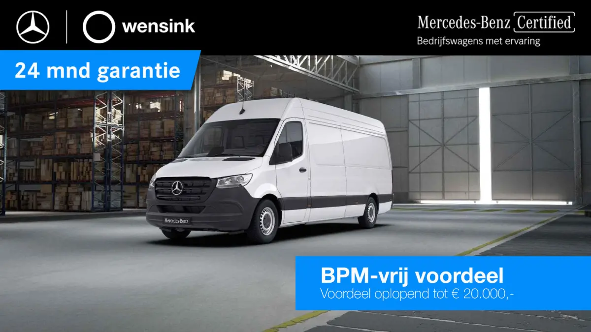 311 CDI | L3 H2 | RWD | PRO | Airco | Apple Carplay/Android Auto | Alarm klasse 3 | Parkeercamera | Dodehoekassistent | Lane-assist | Comfort Bestuurdersstoel | Opstaptrede | Vierseizoenenba