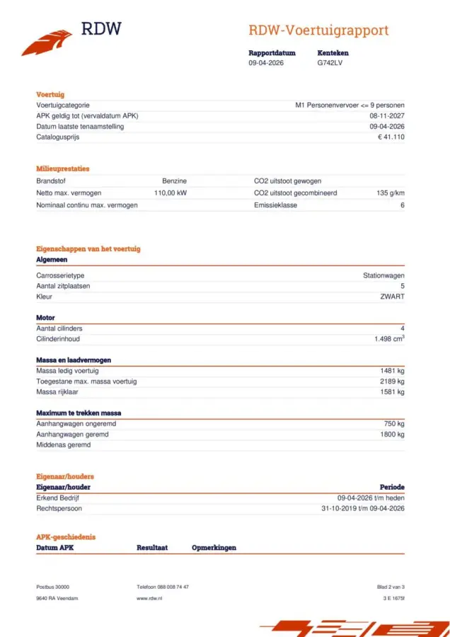 1.5 TSI Business Ed. TREKHAAK CAMERA