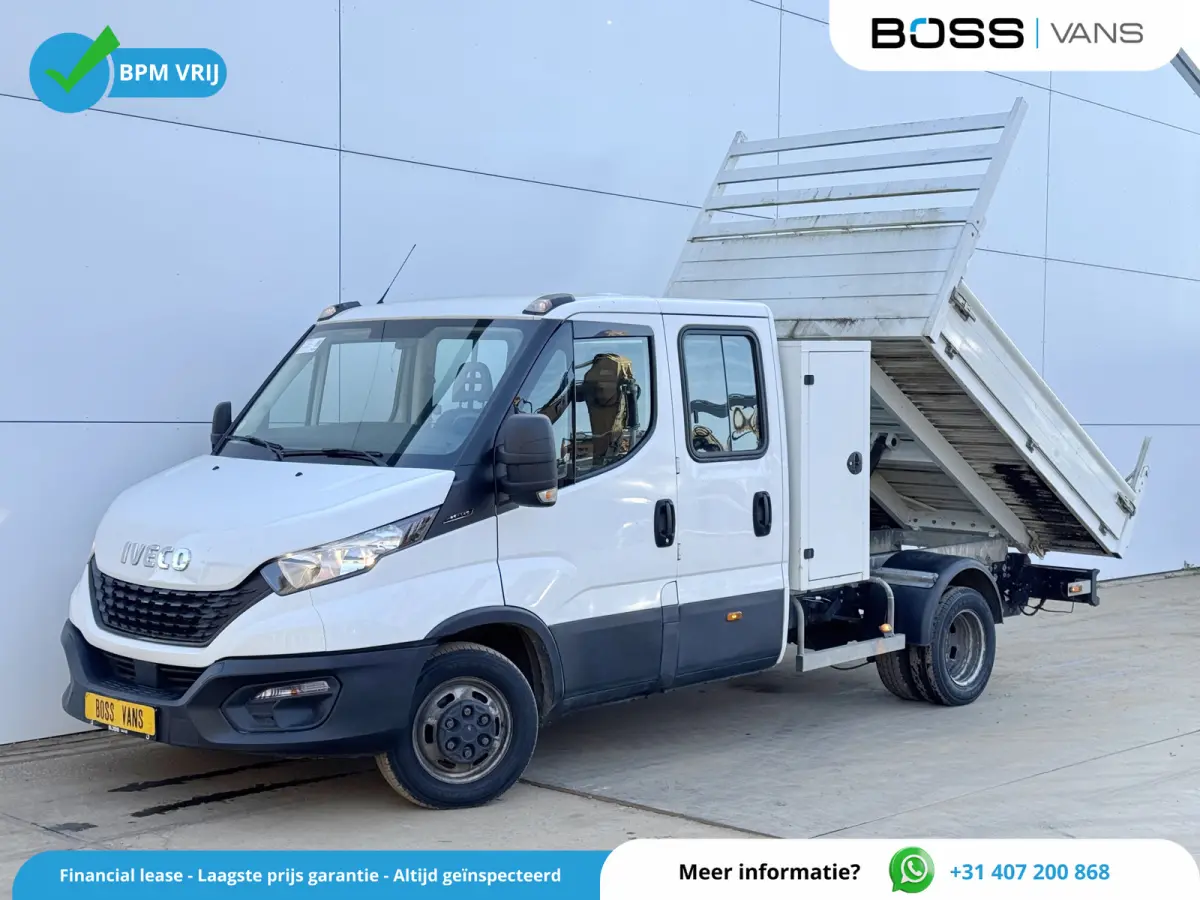 35C14 2.3 Kipper Dubbele Cabine Dubbellucht 3,5t Trekhaak 6 Stoelen Airco Cruise Control Benne Tipper