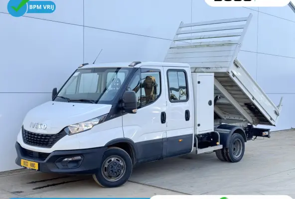 35C14 2.3 Kipper Dubbele Cabine Dubbellucht 3,5t Trekhaak 6 Stoelen Airco Cruise Control Benne Tipper