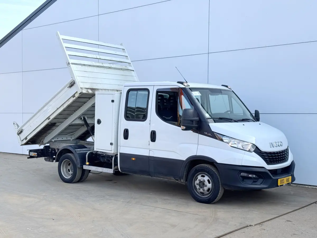 35C14 2.3 Kipper Dubbele Cabine Dubbellucht 3,5t Trekhaak 6 Stoelen Airco Cruise Control Benne Tipper