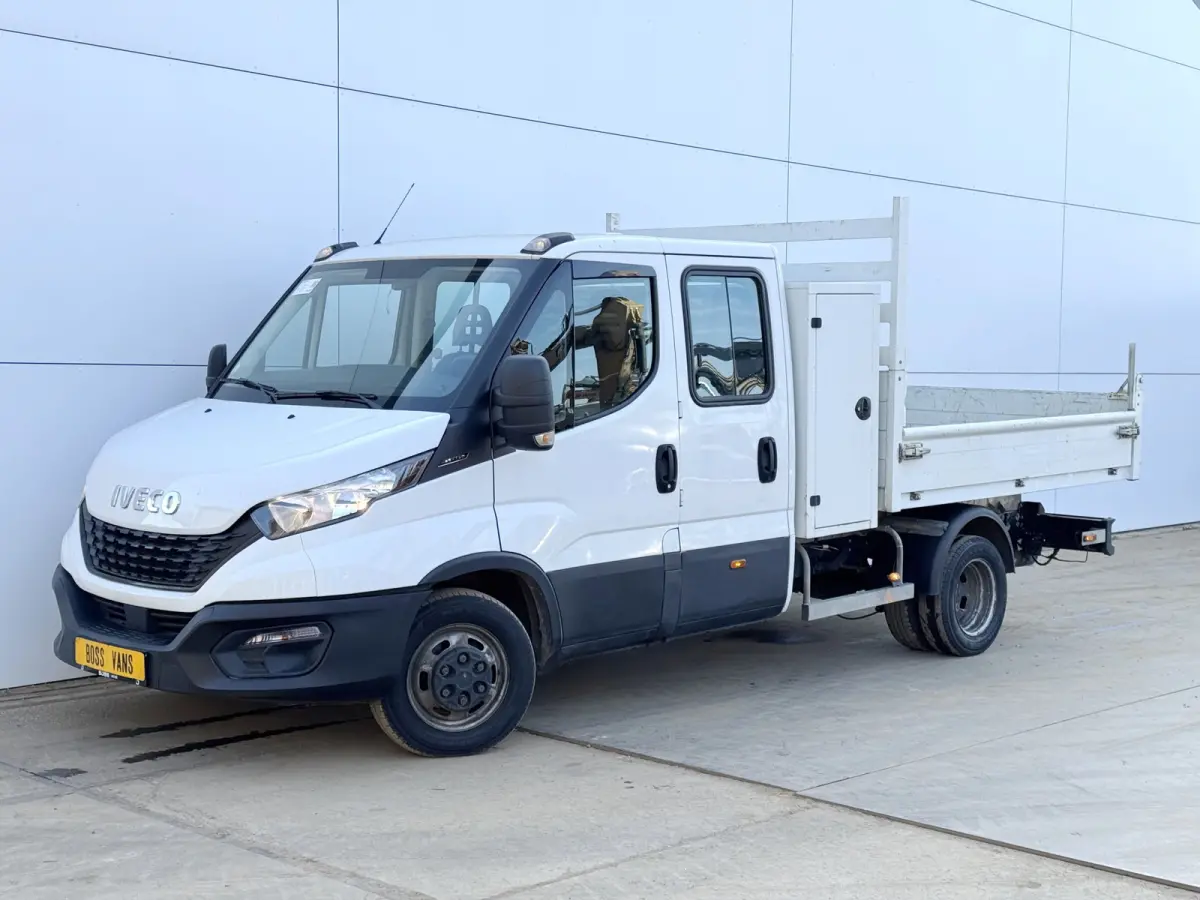35C14 2.3 Kipper Dubbele Cabine Dubbellucht 3,5t Trekhaak 6 Stoelen Airco Cruise Control Benne Tipper