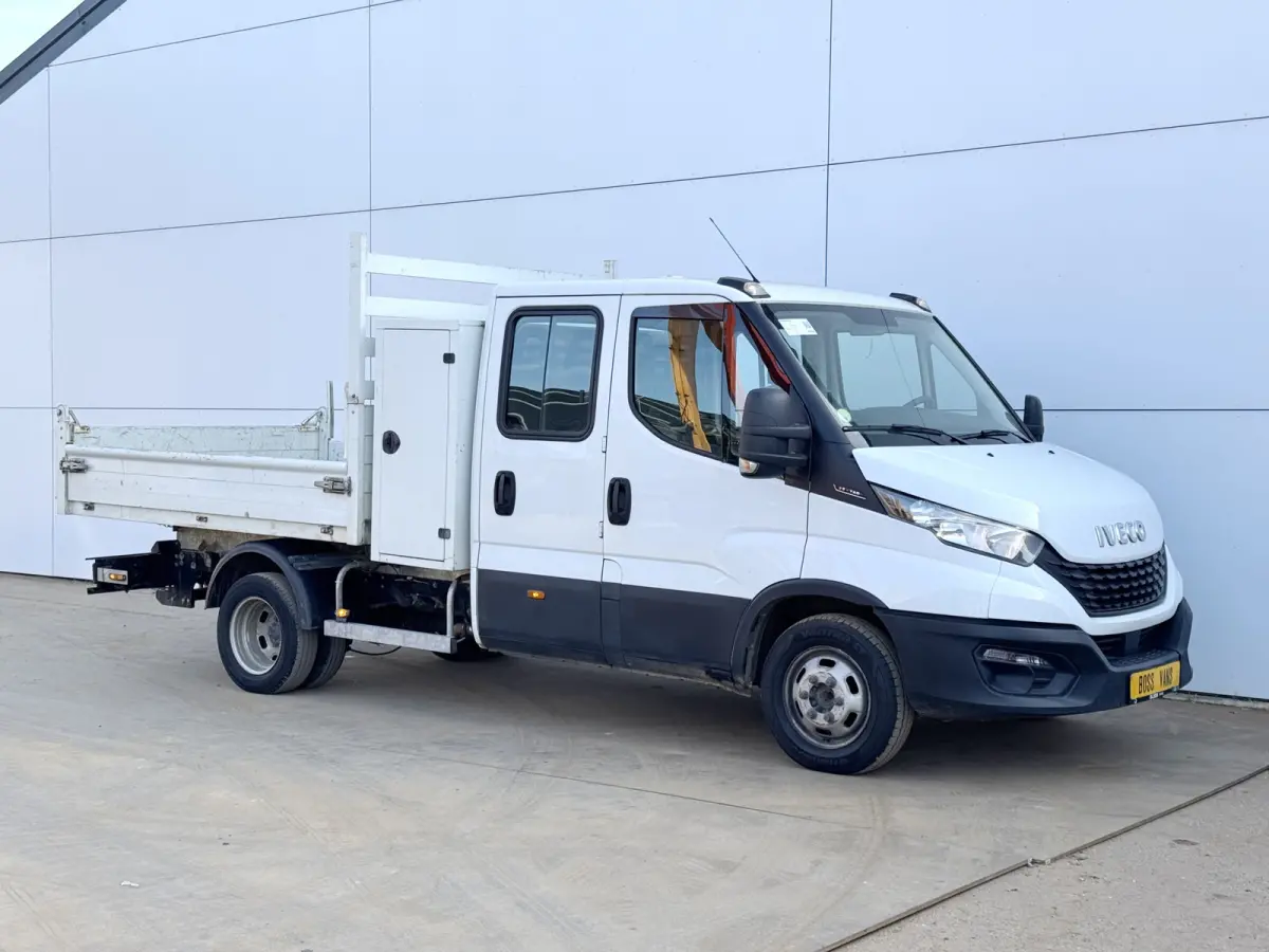 35C14 2.3 Kipper Dubbele Cabine Dubbellucht 3,5t Trekhaak 6 Stoelen Airco Cruise Control Benne Tipper