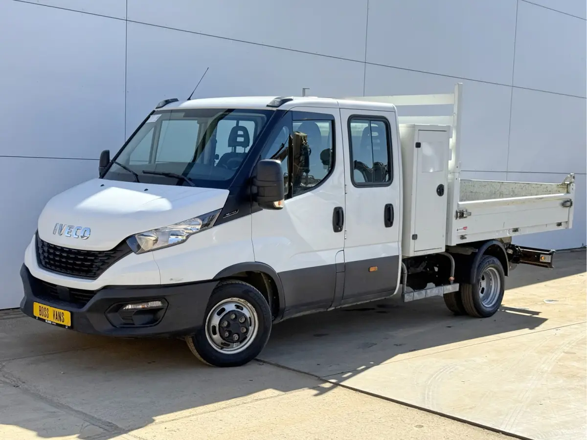 35C14 2.3 Kipper Dubbele Cabine Dubbellucht 3,5t Trekhaak 6 Stoelen Airco Cruise Control Benne Tipper