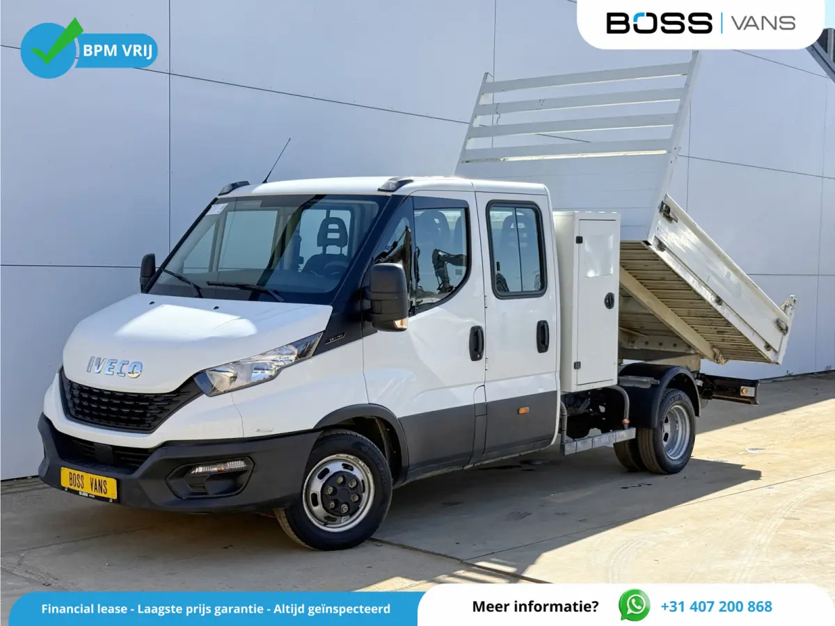 35C14 2.3 Kipper Dubbele Cabine Dubbellucht 3,5t Trekhaak 6 Stoelen Airco Cruise Control Benne Tipper