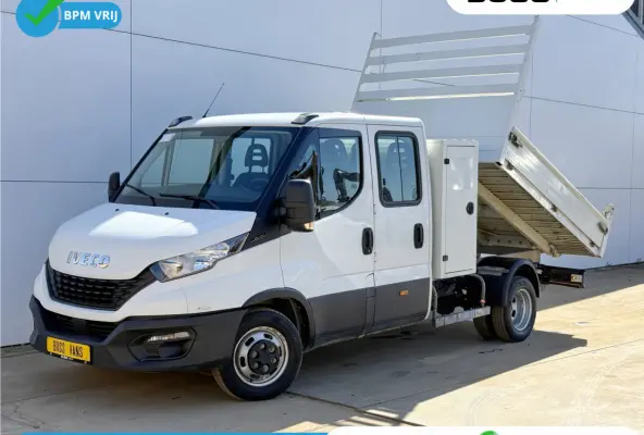 35C14 2.3 Kipper Dubbele Cabine Dubbellucht 3,5t Trekhaak 6 Stoelen Airco Cruise Control Benne Tipper