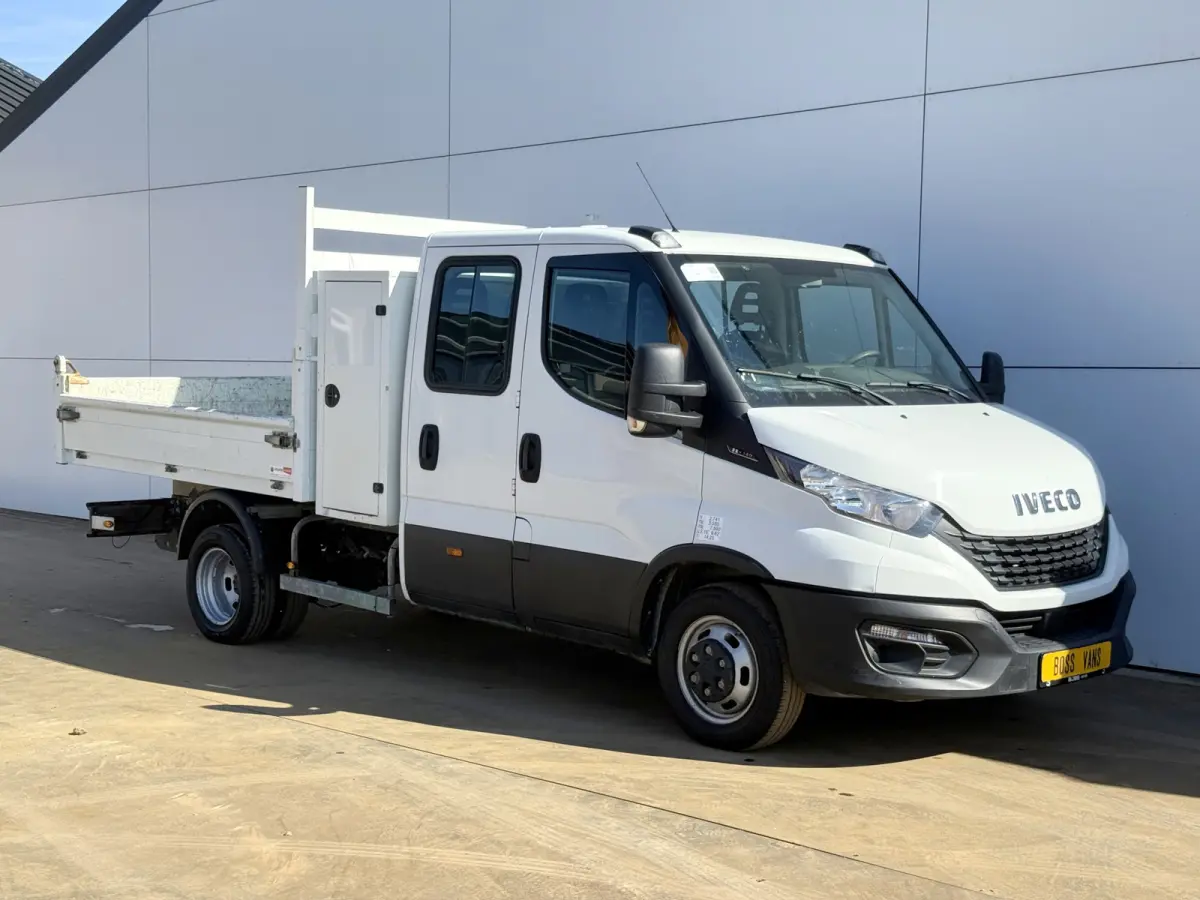 35C14 2.3 Kipper Dubbele Cabine Dubbellucht 3,5t Trekhaak 6 Stoelen Airco Cruise Control Benne Tipper