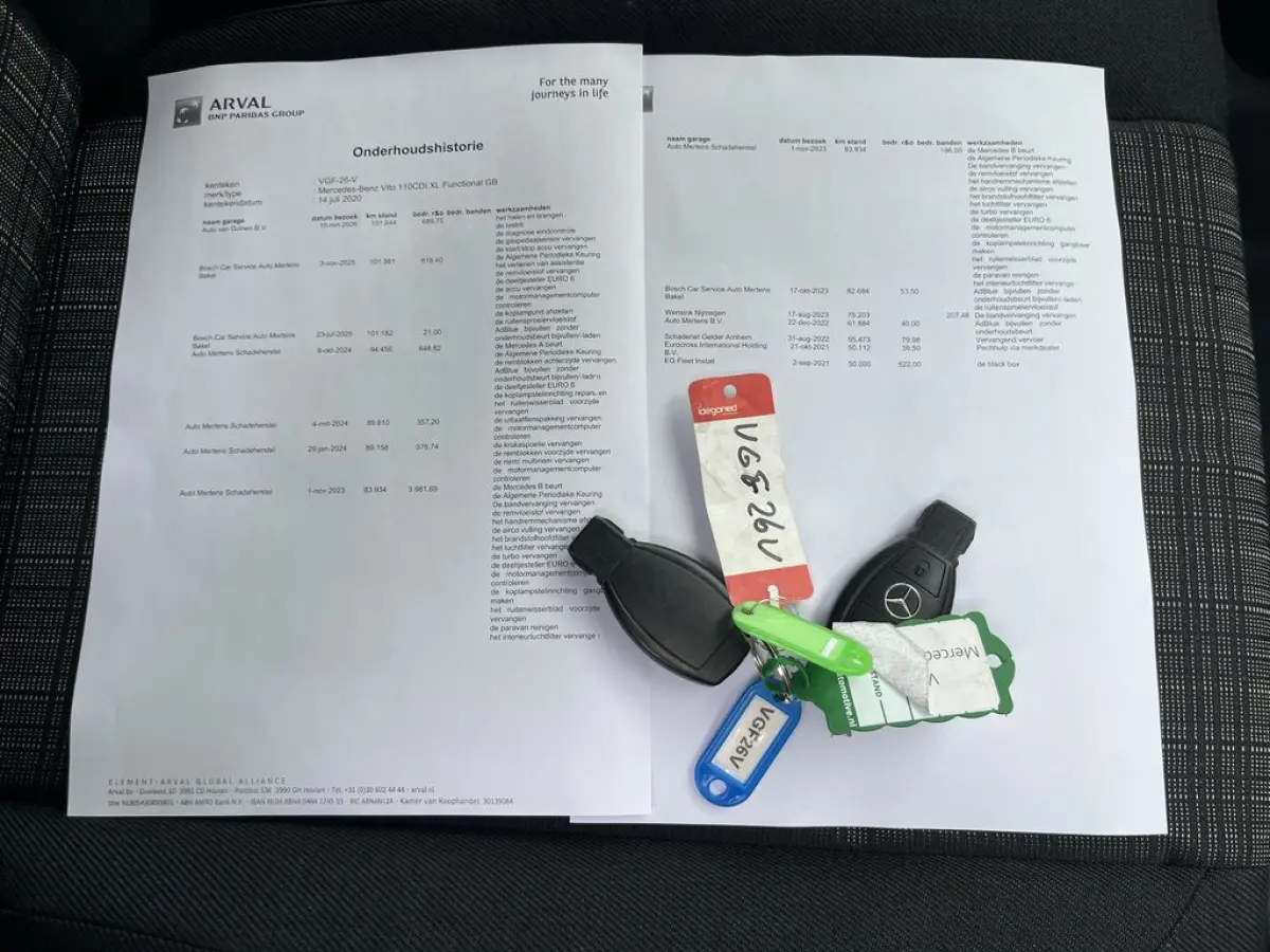 110 CDI 102 pk E6 XL Extra Lang 3p Lease €253 p/m, Airco, Camera, laadbrug,  onderhoudshistorie aanwezig