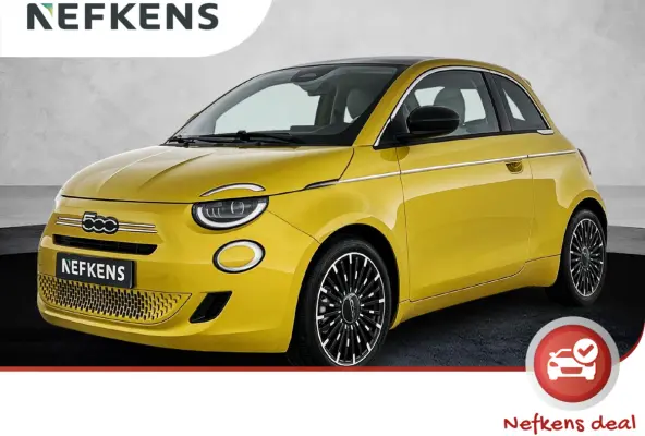 500 1.0 hybrid La Prima 65 PK | Nieuw | Tot 8 jaar fabrieksgarantie | Panoramadak | Navigatie | Apple carplay | Android auto | Parkeersensoren | Climate control | LED | Lederen bekleding |