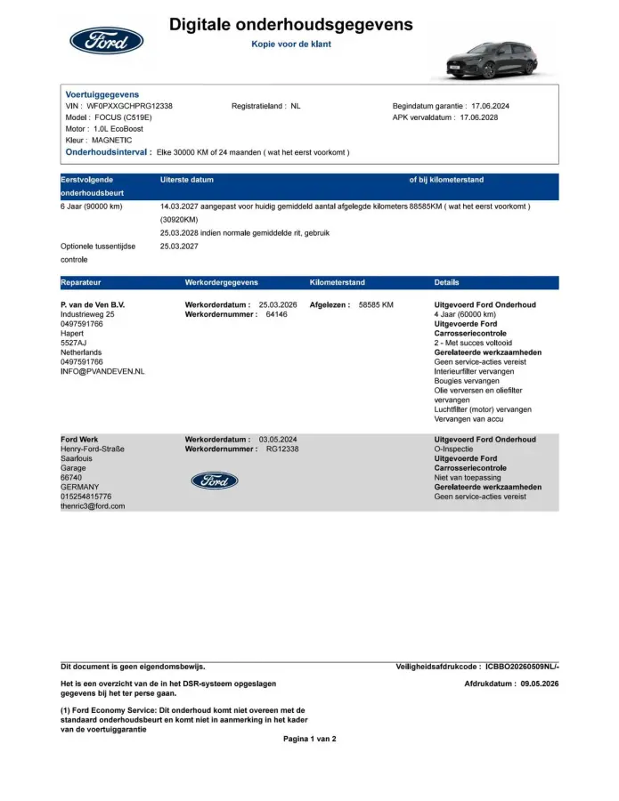 1.0 EcoBoost Hybrid ST Line 125pk/92kW 6-bak | Driver Assistance Pack | Winter Pack | Adapt. Cruise | BLIS | Camera |