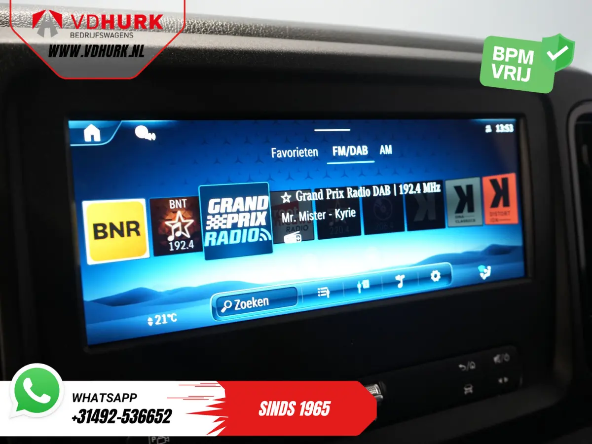 116 CDI Aut. L3 DC Dubbel Cabine BPM VRIJ! 6 Pers./ 2xSchuifdeur/ LED/ Stoelverw./ 270Gr. Deuren/ Carplay/ Camera/ Cruise/ Trekhaak