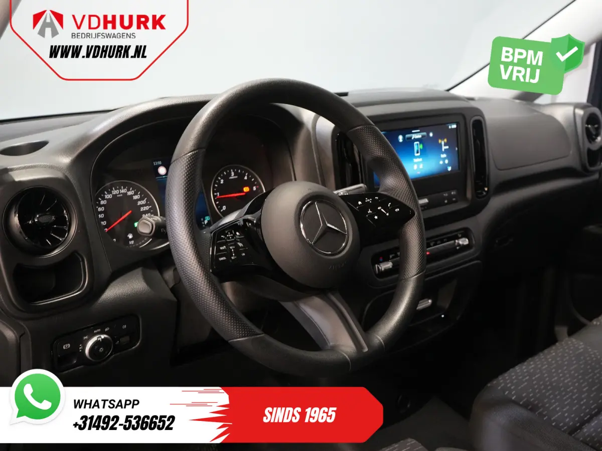 116 CDI Aut. L3 DC Dubbel Cabine BPM VRIJ! 6 Pers./ 2xSchuifdeur/ LED/ Stoelverw./ 270Gr. Deuren/ Carplay/ Camera/ Cruise/ Trekhaak