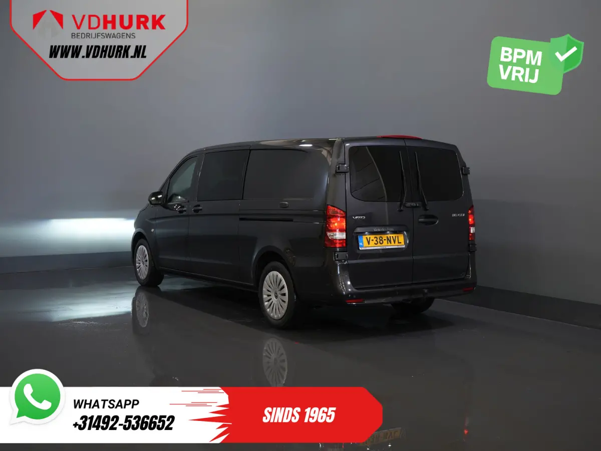 116 CDI Aut. L3 DC Dubbel Cabine BPM VRIJ! 6 Pers./ 2xSchuifdeur/ LED/ Stoelverw./ 270Gr. Deuren/ Carplay/ Camera/ Cruise/ Trekhaak