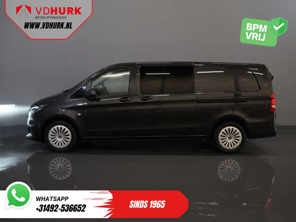 116 CDI Aut. L3 DC Dubbel Cabine BPM VRIJ! 6 Pers./ 2xSchuifdeur/ LED/ Stoelverw./ 270Gr. Deuren/ Carplay/ Camera/ Cruise/ Trekhaak