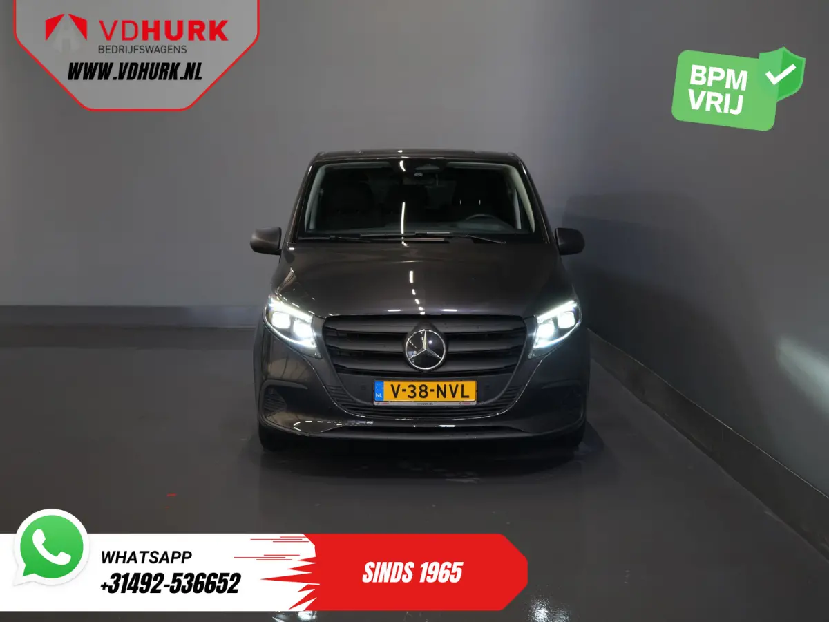 116 CDI Aut. L3 DC Dubbel Cabine BPM VRIJ! 6 Pers./ 2xSchuifdeur/ LED/ Stoelverw./ 270Gr. Deuren/ Carplay/ Camera/ Cruise/ Trekhaak