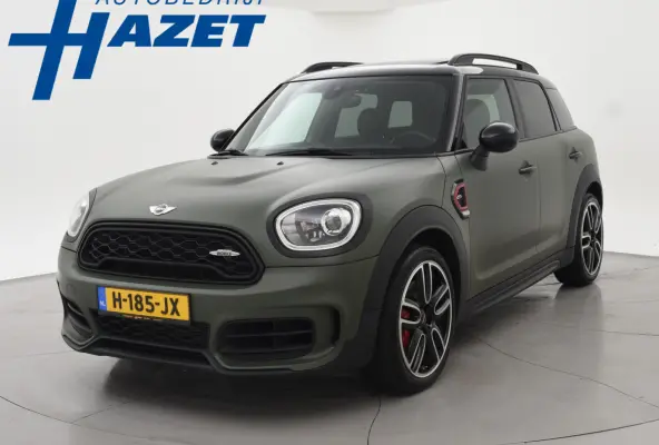 JCW 2.0 JOHN COOPER WORKS 231 PK ALL4 AUT. MAT GROEN + PANORAMA | CAMERA | HEAD-UP | HK | LEDER | STOELVERW.