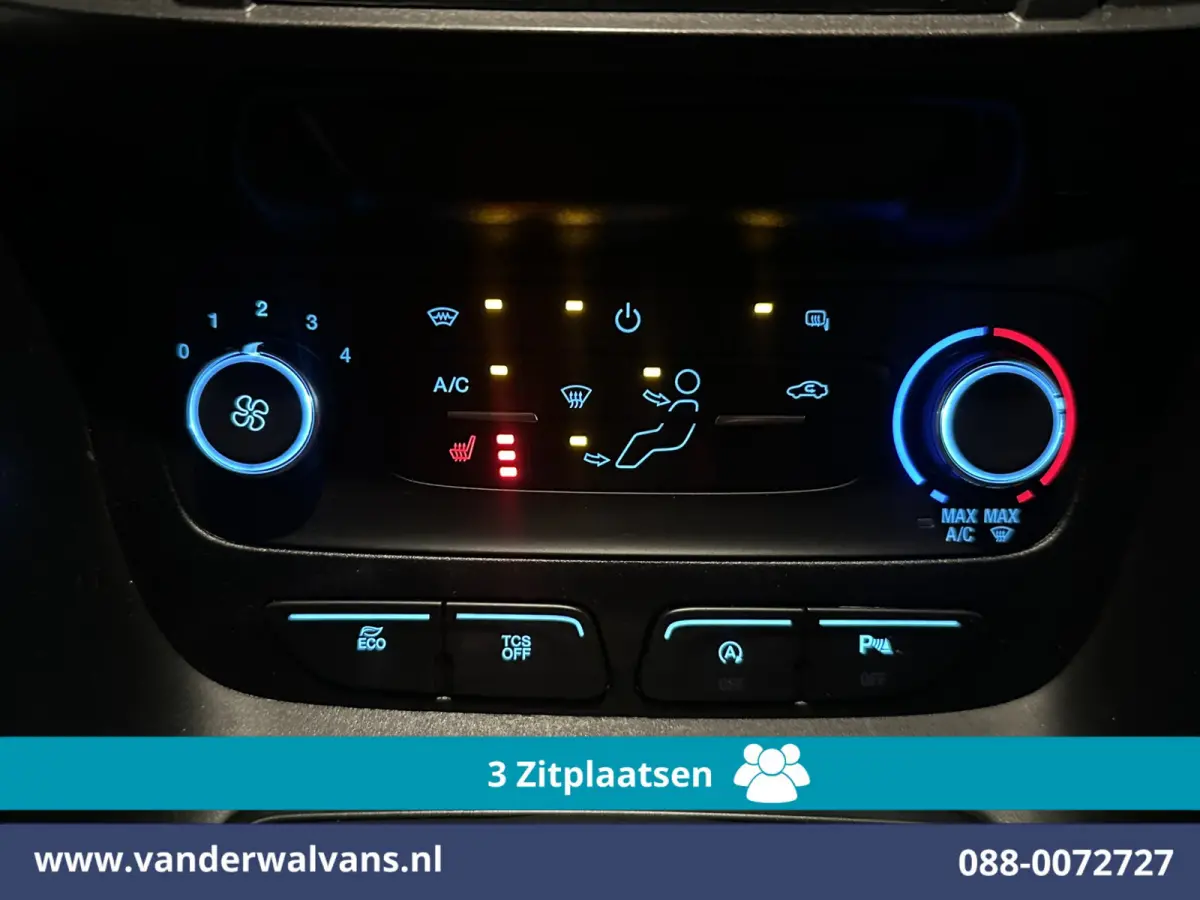 1.5 EcoBlue 100pk L2H1 Euro6 Airco | 3-Zits | Cruisecontrol | Stoelverwarming | Verwarmde voorruit Parkeersensoren, Bijrijdersbank