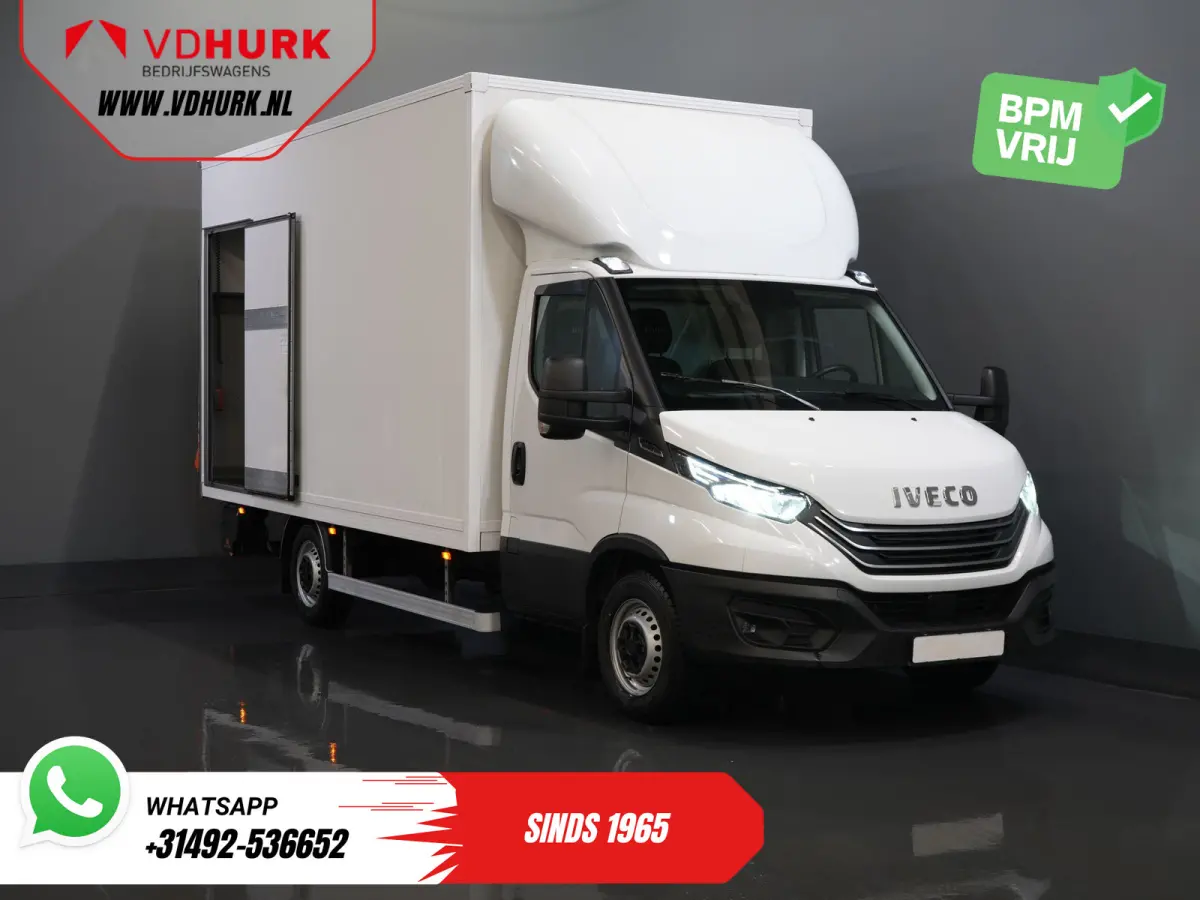 (Iveco Daily) 35S18HV 3.0 Aut. ZF BPM VRIJ! Bakwagen Laadklep/ LED/ Spoiler/ Gev.stoel/ Adapt.Cruise/ Navi/ Carplay/ Climate/ 440x210x230