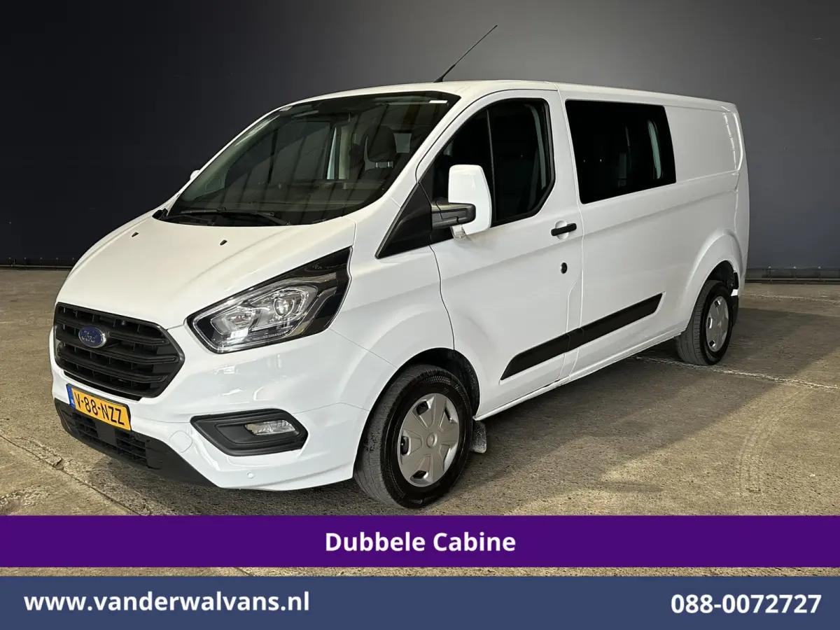2.0 TDCI 131pk L2H1 Dubbele Cabine Euro6 Airco | 6-Zits | LED | Cruisecontrol | 2800kg trekhaak Parkeersensoren, Stoelverwarming