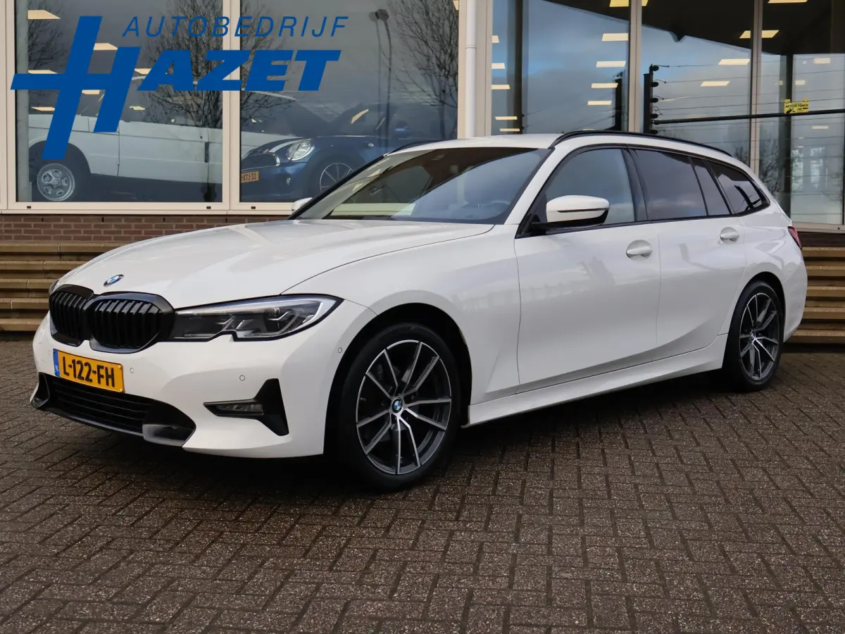 320d HIGH EXECUTIVE SPORTLINE 190 PK AUT. *ALPINWEISS* + ELEK. TREKHAAK | LASER LED | 18 INCH | STOEL/STUURWIELVERW.
