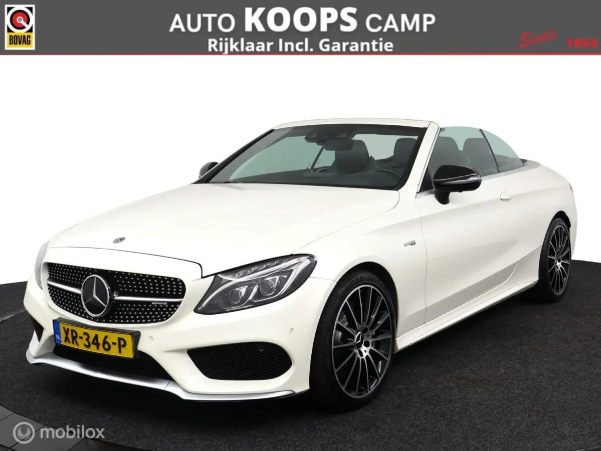 AMG 43 4MATIC 367Pk Aut-9 | full-option | Zwart-leder | Stoelverw./koeling | Sportuitlaat | parelmoer wit metallic |Carbon inleg |elec. stoelen met geheugen| Burmester Audio | DEALER-STAAT