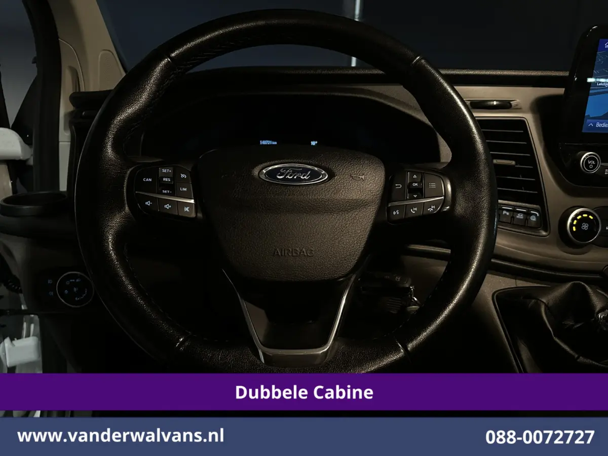 2.0 TDCI 131pk L2H1 Dubbele Cabine Euro6 Airco | 6-Zits | Navigatie | LED | Apple Carplay | Cruisecontrol Android Auto, Parkeersensoren, Achterklep, 2800kg trekvermogen