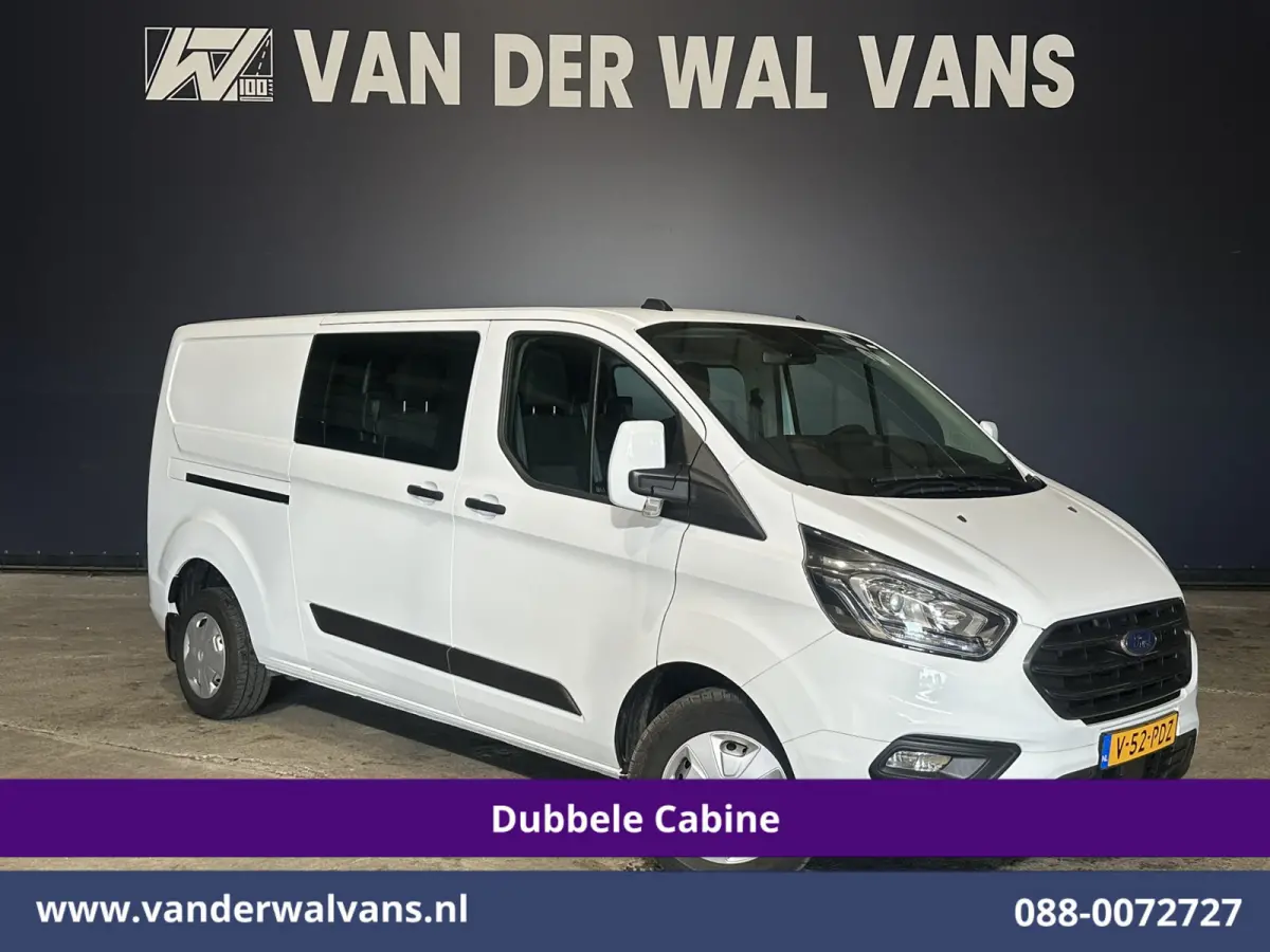 2.0 TDCI 130pk L2H1 Dubbele Cabine Euro6 inrichting | Airco | 6-Zits | LED | Cruisecontrol | Parkeersensoren Achterklep, 2800kg Trekvermogen
