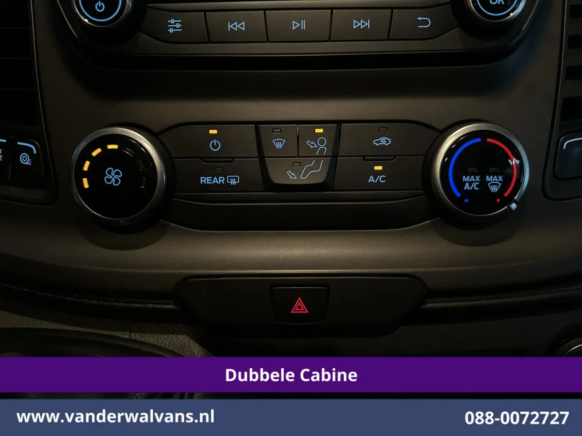 2.0 TDCI 130pk L2H1 Dubbele Cabine Euro6 inrichting | Airco | 6-Zits | LED | Cruisecontrol | Parkeersensoren Achterklep, 2800kg Trekvermogen