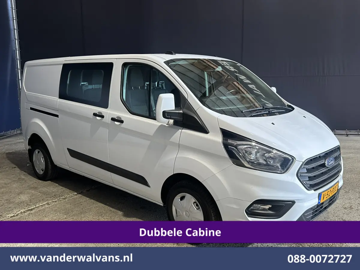 2.0 TDCI 130pk L2H1 Dubbele Cabine Euro6 inrichting | Airco | 6-Zits | LED | Cruisecontrol | Parkeersensoren Achterklep, 2800kg Trekvermogen