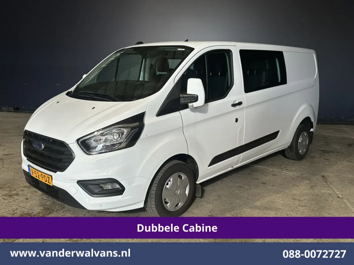 2.0 TDCI 130pk L2H1 Dubbele Cabine Euro6 inrichting | Airco | 6-Zits | LED | Cruisecontrol | Parkeersensoren Achterklep, 2800kg Trekvermogen