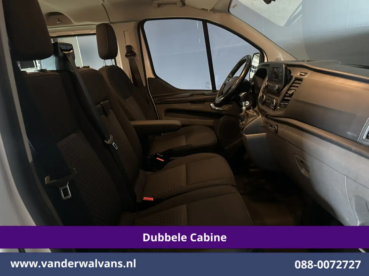 2.0 TDCI 130pk L2H1 Dubbele Cabine Euro6 inrichting | Airco | 6-Zits | LED | Cruisecontrol | Parkeersensoren Achterklep, 2800kg Trekvermogen