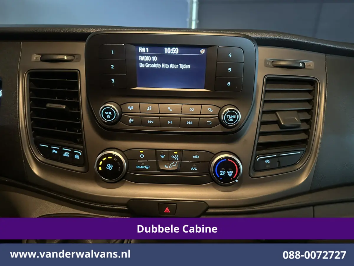2.0 TDCI 130pk L2H1 Dubbele Cabine Euro6 inrichting | Airco | 6-Zits | LED | Cruisecontrol | Parkeersensoren Achterklep, 2800kg Trekvermogen