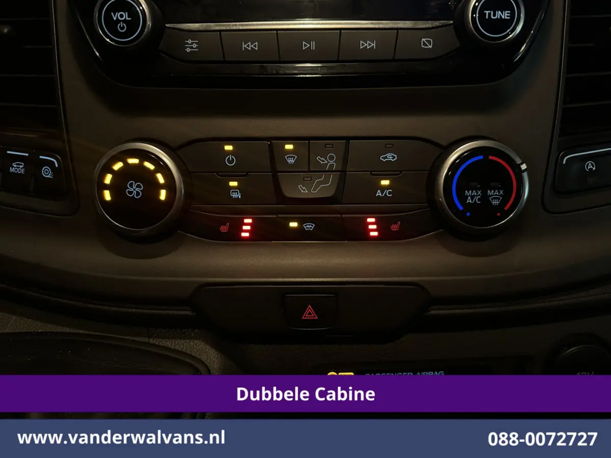 2.0 TDCI 130pk L2H1 Dubbele Cabine Euro6 Airco | 6-Zits | Camera | LED | Cruisecontrol | 2800kg Trekhaak Android Auto, Verwarmde voorruit, Stoelverwarming, Parkeersensoren, Dakdragers