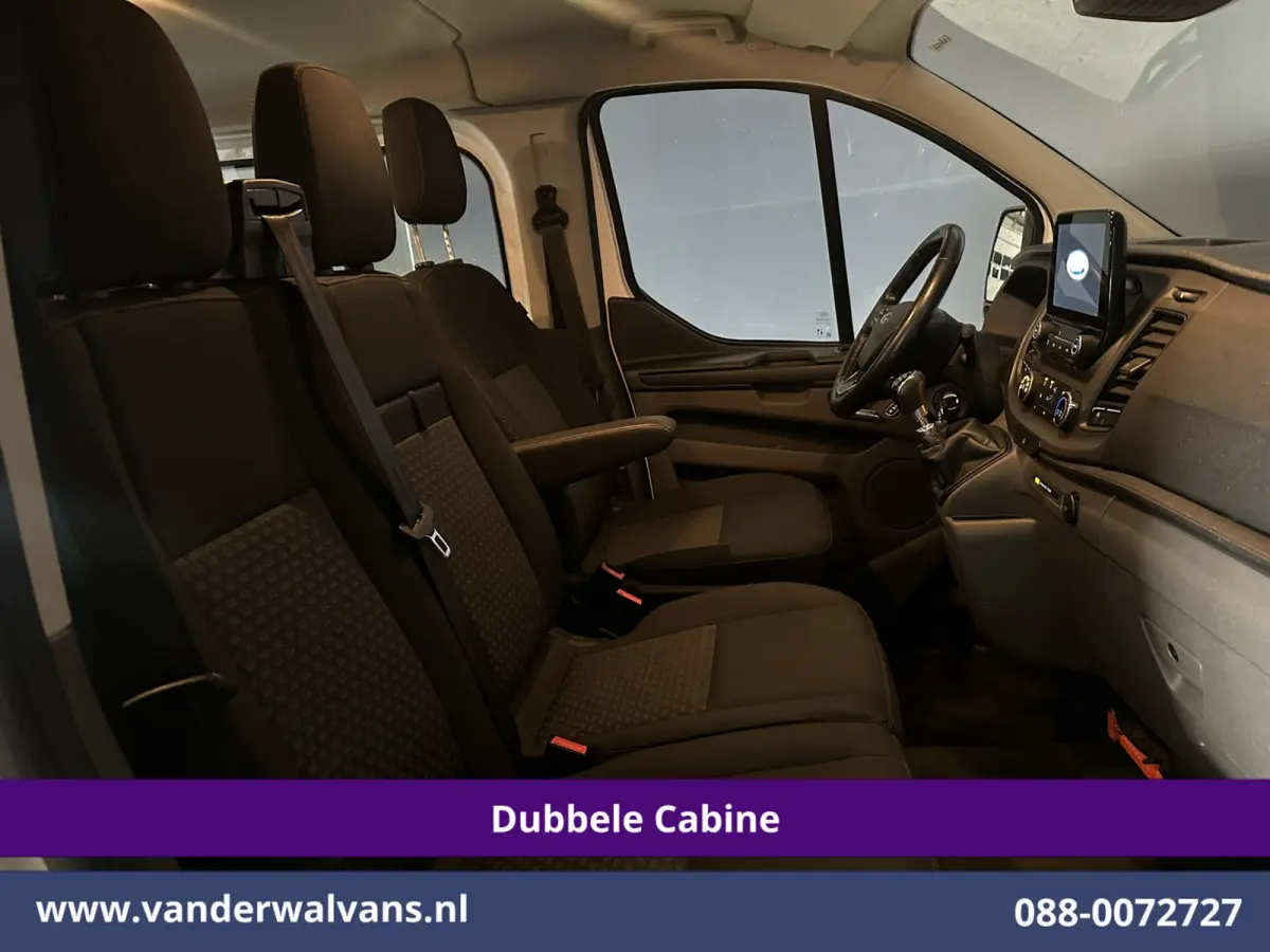 2.0 TDCI 130pk L2H1 Dubbele Cabine Euro6 Airco | 6-Zits | Camera | LED | Cruisecontrol | 2800kg Trekhaak Android Auto, Verwarmde voorruit, Stoelverwarming, Parkeersensoren, Dakdragers