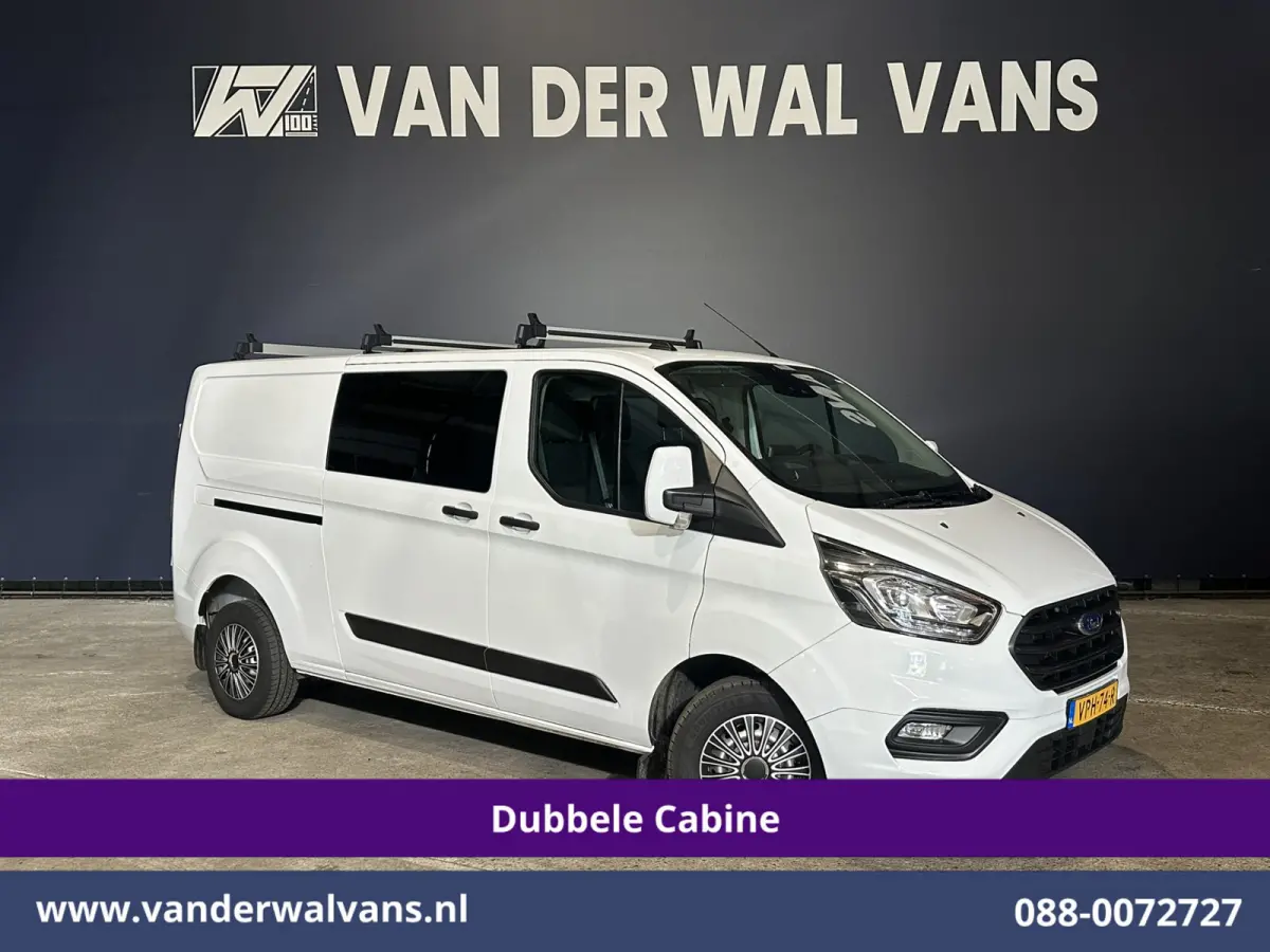 2.0 TDCI 130pk L2H1 Dubbele Cabine Euro6 Airco | 6-Zits | Camera | LED | Cruisecontrol | 2800kg Trekhaak Android Auto, Verwarmde voorruit, Stoelverwarming, Parkeersensoren, Dakdragers