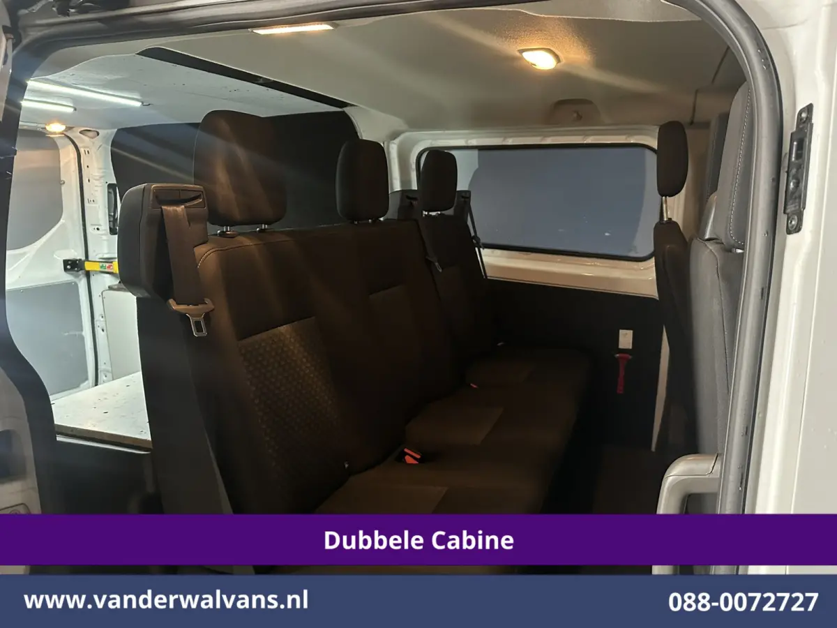 2.0 TDCI 130pk L2H1 Dubbele Cabine Euro6 Airco | 6-Zits | Camera | LED | Cruisecontrol | 2800kg Trekhaak Android Auto, Verwarmde voorruit, Stoelverwarming, Parkeersensoren, Dakdragers