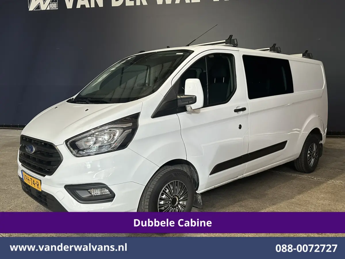 2.0 TDCI 130pk L2H1 Dubbele Cabine Euro6 Airco | 6-Zits | Camera | LED | Cruisecontrol | 2800kg Trekhaak Android Auto, Verwarmde voorruit, Stoelverwarming, Parkeersensoren, Dakdragers