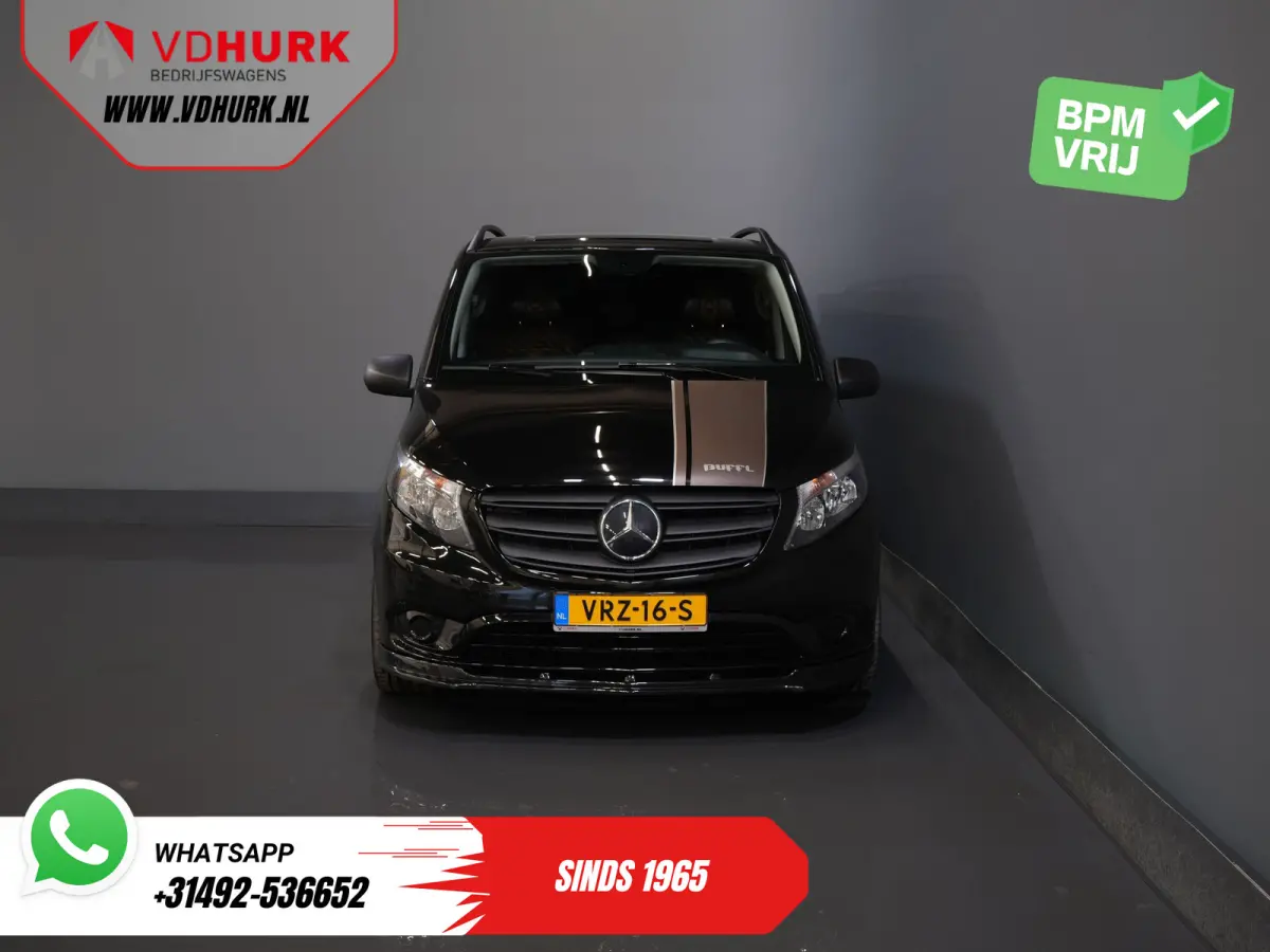 114 CDI Aut. DC Dubbel Cabine Buffl Leder/ 2x Schuifdeur/ Carplay/ Navi/ Spoiler/ Frontlip/ Sidebars/ 18”LMV/ Cruise/ Airco