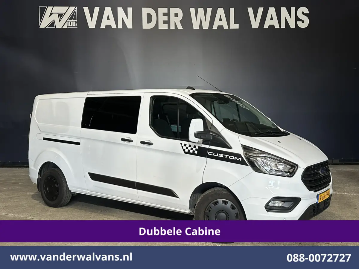 2.0 TDCI 170pk L2H1 Dubbele Cabine Euro6 Airco | 5-Zits | 2x Zijdeur | Camera | Navigatie | LED, Apple Carplay, Android Auto, Cruisecontrol, Verwarmde voorruit, Trekhaak, Parkeersensoren