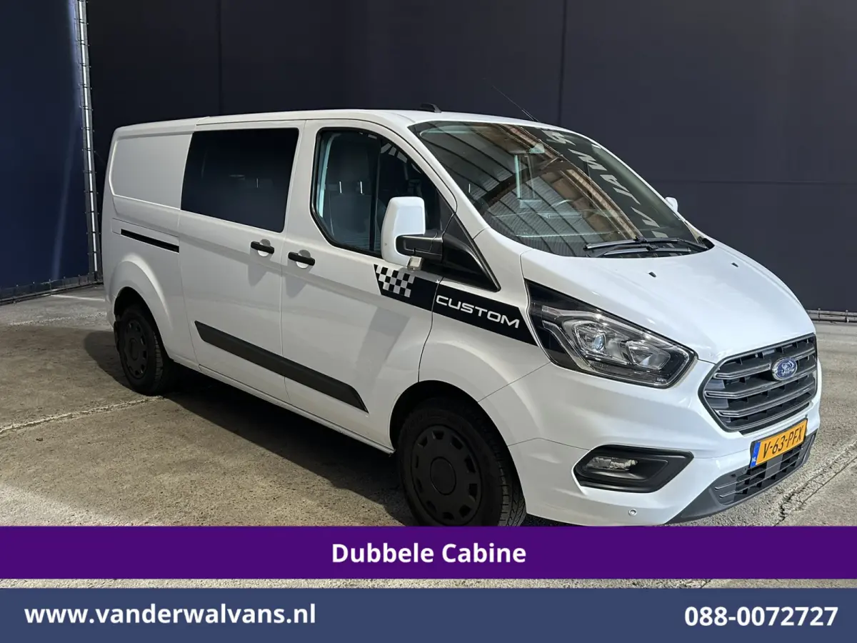 2.0 TDCI 170pk L2H1 Dubbele Cabine Euro6 Airco | 5-Zits | 2x Zijdeur | Camera | Navigatie | LED, Apple Carplay, Android Auto, Cruisecontrol, Verwarmde voorruit, Trekhaak, Parkeersensoren