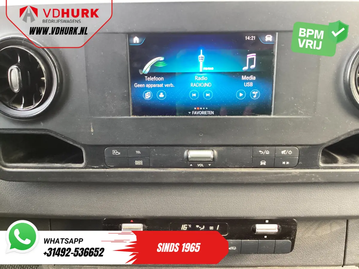 314 2.2 CDI Aut. L2H2 EXPORT Carplay/ Airco/ Camera/ Cruise/ DAB/ Trekhaak