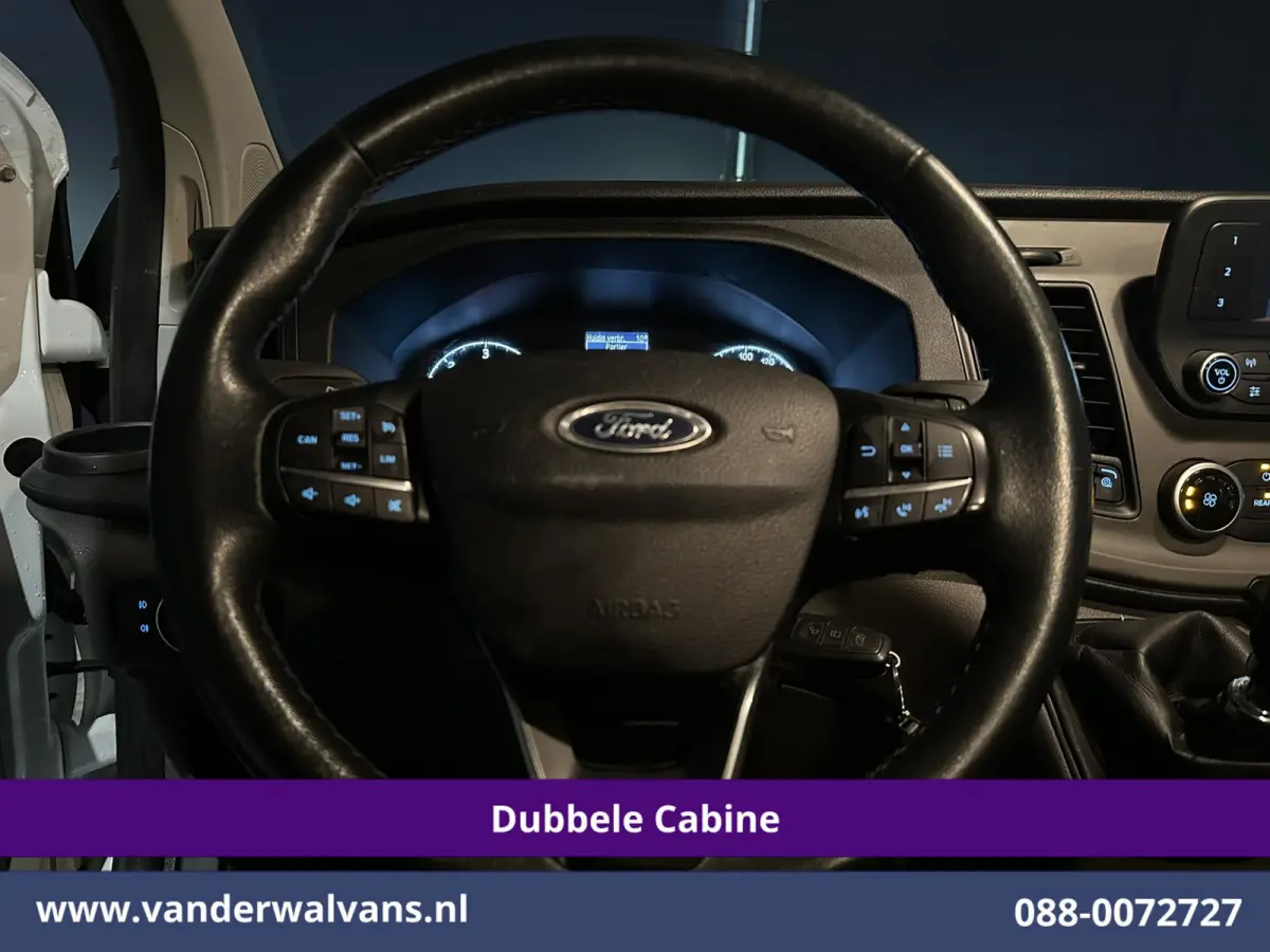2.0 TDCI 131pk L2H1 Dubbele Cabine Euro6 Airco | 6-Zits | LED | Cruisecontrol | Parkeersensoren Achterklep, 2800kg trekvermogen