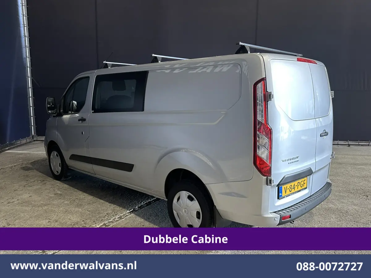 2.0 TDCI 131pk L2H1 Dubbele Cabine Euro6 Airco | 6-Zits | LED | Cruisecontrol | Verwarmde voorruit Parkeersensoren, Dakdragers, 2800kg trekvermogen