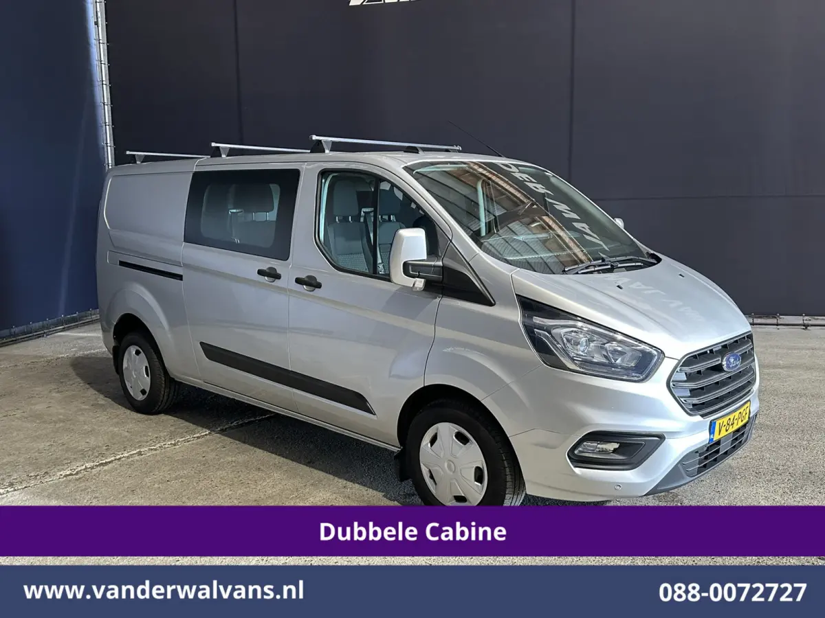 2.0 TDCI 131pk L2H1 Dubbele Cabine Euro6 Airco | 6-Zits | LED | Cruisecontrol | Verwarmde voorruit Parkeersensoren, Dakdragers, 2800kg trekvermogen