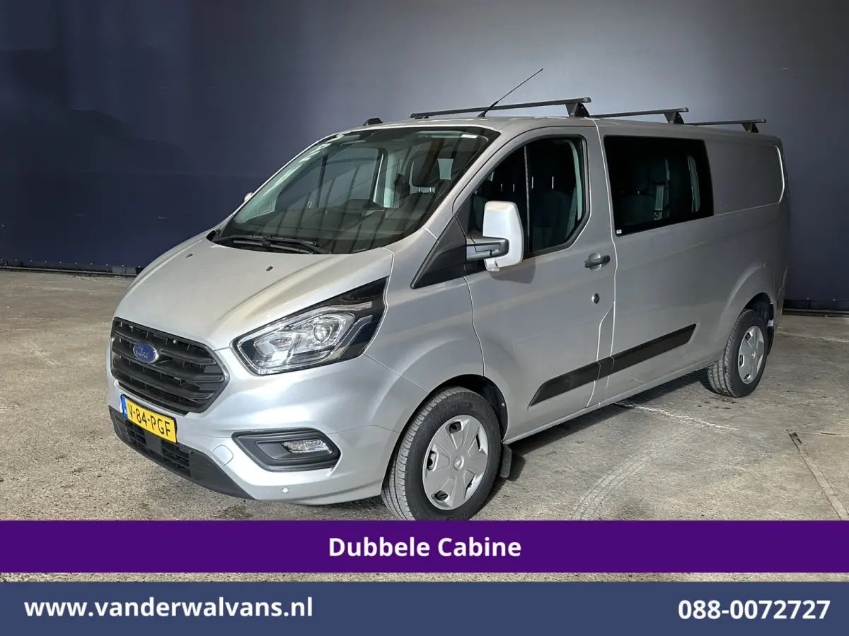 2.0 TDCI 131pk L2H1 Dubbele Cabine Euro6 Airco | 6-Zits | LED | Cruisecontrol | Verwarmde voorruit Parkeersensoren, Dakdragers, 2800kg trekvermogen